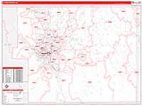 El Paso, Co Carrier Route Wall Map
